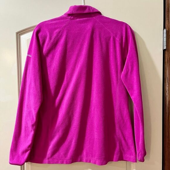 COLUMBIA 1/2 Zip Fleece Pull-Over Long Sleeve Jacket Magenta Women’s Size Large - Picture 2 of 6